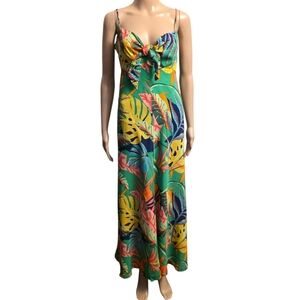 Tropical Print Maxi Dress Size M